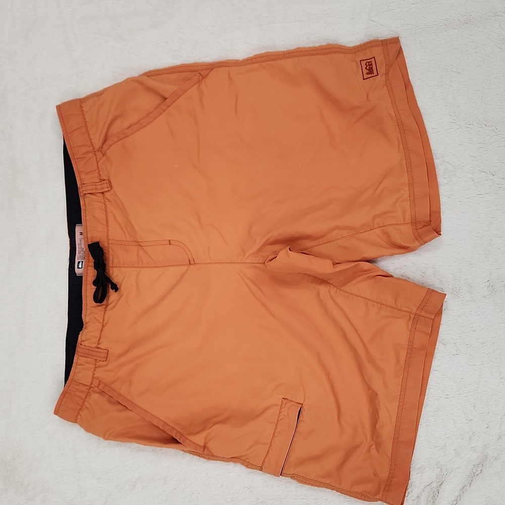 REI Co-op Orange Mesh-lined Activewear Hybrid Swim Shorts | Men's Size Medium